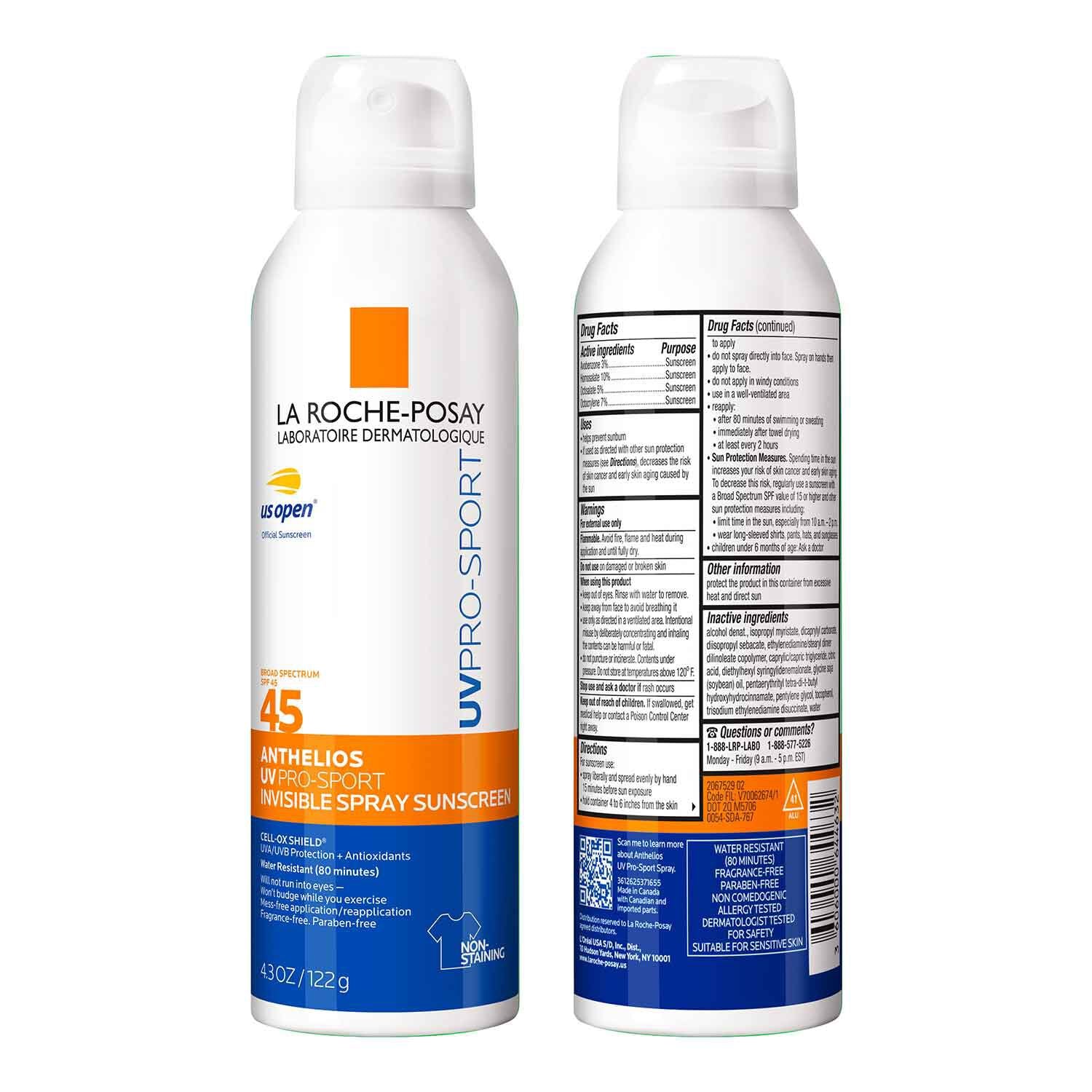 Anthelios UV Pro-Sport Sunscreen Spray SPF 45