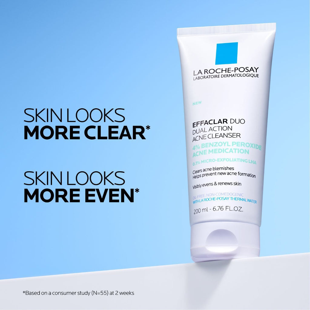 Effaclar Dual Action Acne Face Wash With 4% Benzoyl Peroxide