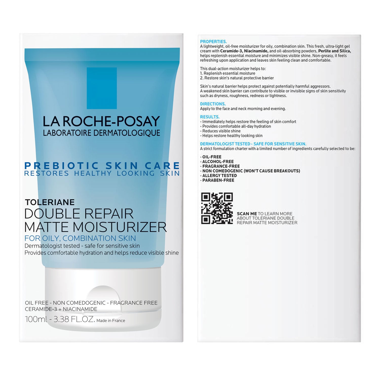 Toleriane Double Repair Matte Face Moisturizer for Oily Skin