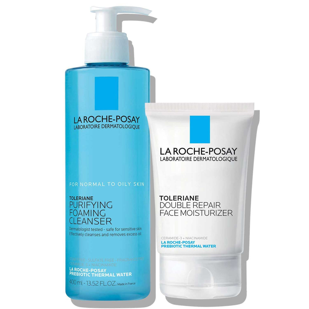 Toleriane Purifying Foaming Cleanser & Toleriane Double Repair Face Moisturizer